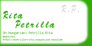 rita petrilla business card